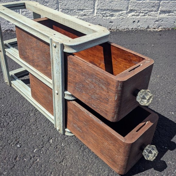 Desk Top Organizer Salvaged From Dilapidated Vintage Sewing Cabinet - Picture 4 of 7